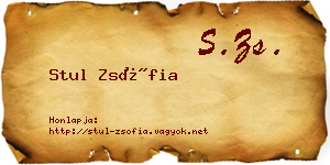 Stul Zsófia névjegykártya